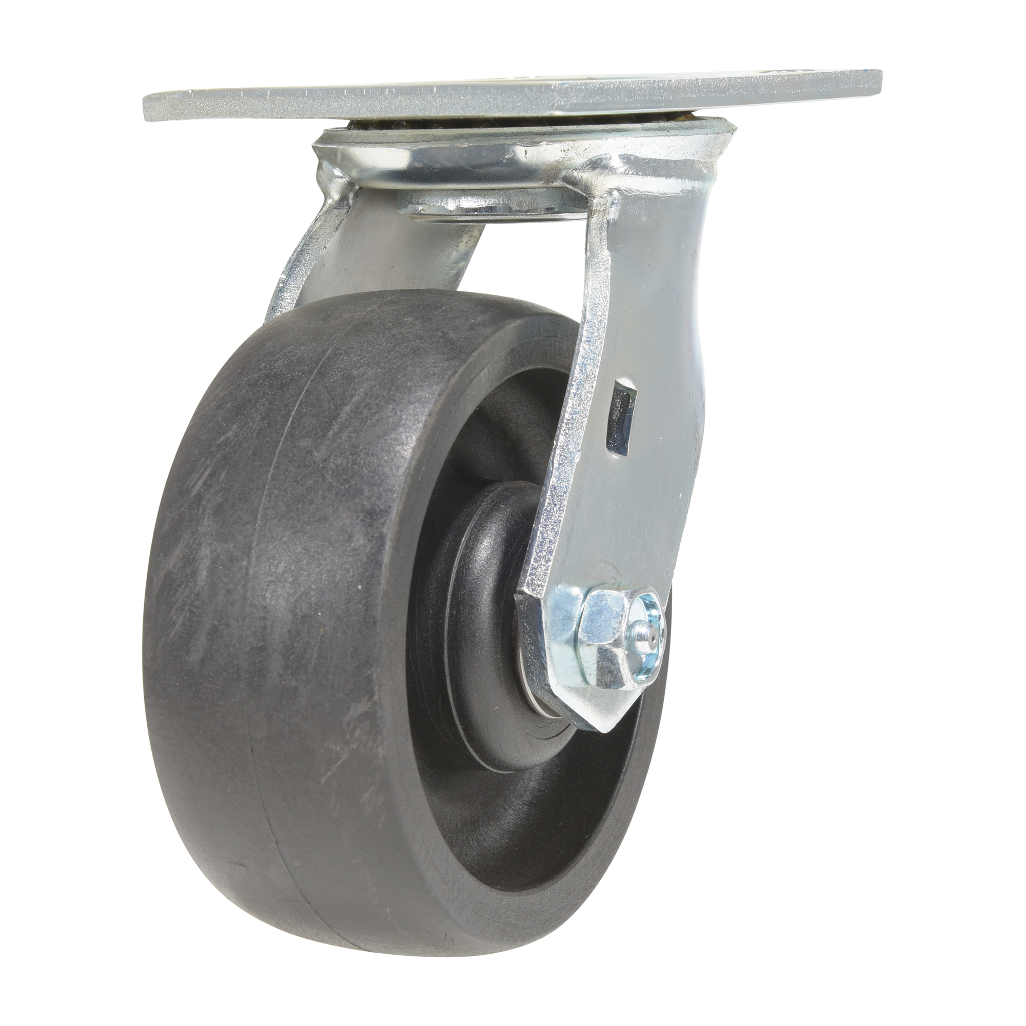 Vestil Glass Filled Nylon Swivel Caster - 5in. Diameter, Non-Marking, Chemical-Resistant, Model# CST-HLD-5X2GFN-S
